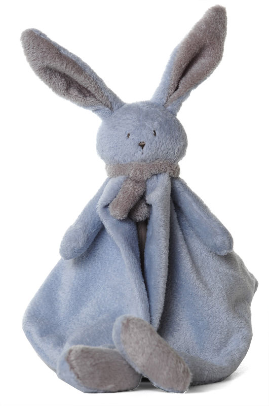  nina baby comforter rabbit blue grey 